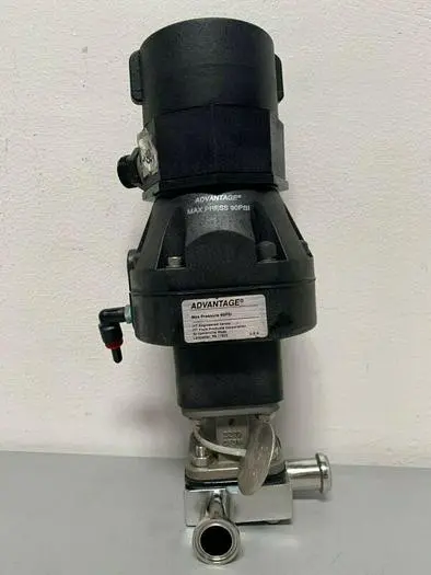 Used ITT SHEROTEC 3-WAY STAINLESS STEEL VALVE W/ 3/4" SANITARY FIT & POSITION MONITOR Valves/Fittings California US | Equipment Lab #870277