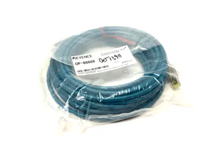 NEW KEYENCE DOUBLE ENDED ETHERNET CABLE M12 8-PIN X-CODED 10M