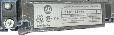 ALLEN BRADLEY 500L-COD94 CONTACTOR SER. B 500LCOD94 NEW, SURPLUS