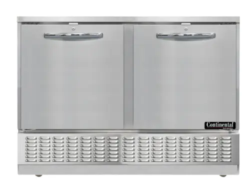 Continental UC48N 48" Undercounter Refrigerator w/ (2) Sections & (2) Doors, 115v