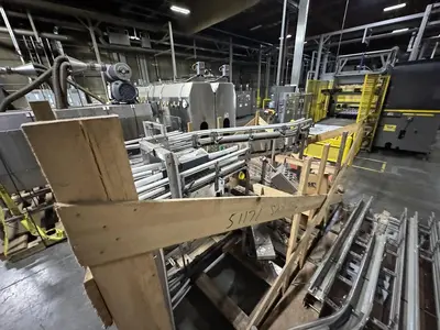 USED 2018 ALLIANCE INDUSTRIAL BOTTLE TRACK CONVEYOR SYSTEM