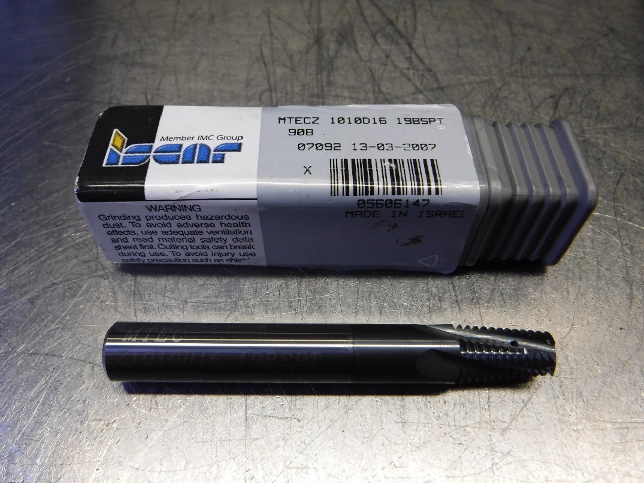Iscar 19BSPT 4 Flute Carbide Thread Mill MTECZ 1010D16 19BSPT IC908 (LOC2061B)