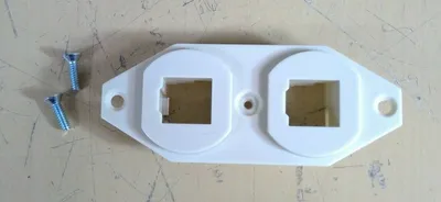 Thomas&Betts 009-4-710-2 Dual Port Receptacle Adapter ; Color: Ivory 3H