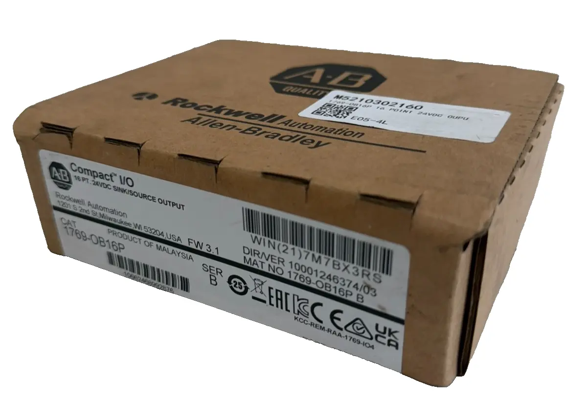 ALLEN BRADLEY 1769-OB16P OUTPUT MODULE FW3.1 SER. B 1769OB16P NEW, SURPLUS