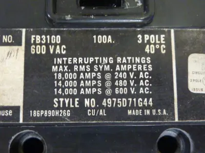 USED WESTINGHOUSE FB3100