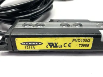 USED BANNER SINGLE PIECE PART VERIFICATION SENSOR 100MM 4-CH 2M RANGE 70989