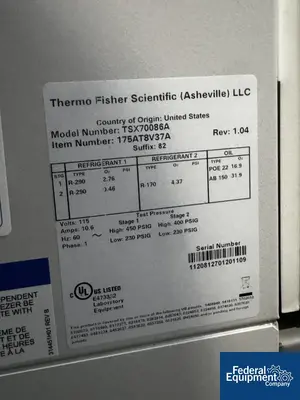 Thermo Fisher Scientific Thermo Fisher Scientific ULT Freezer, Model TSX70086A