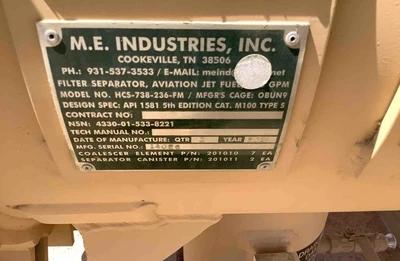 Facet HCS-738-236-FM Liquid Fuel Filter/Separator