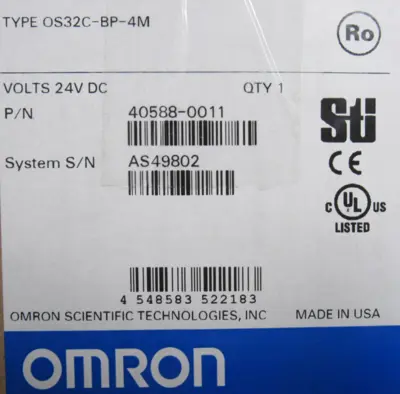 NEW OMRON 40588-0011 SAFETY LASER SCANNER 40649-0300 CABLE OS32C-BP-4M