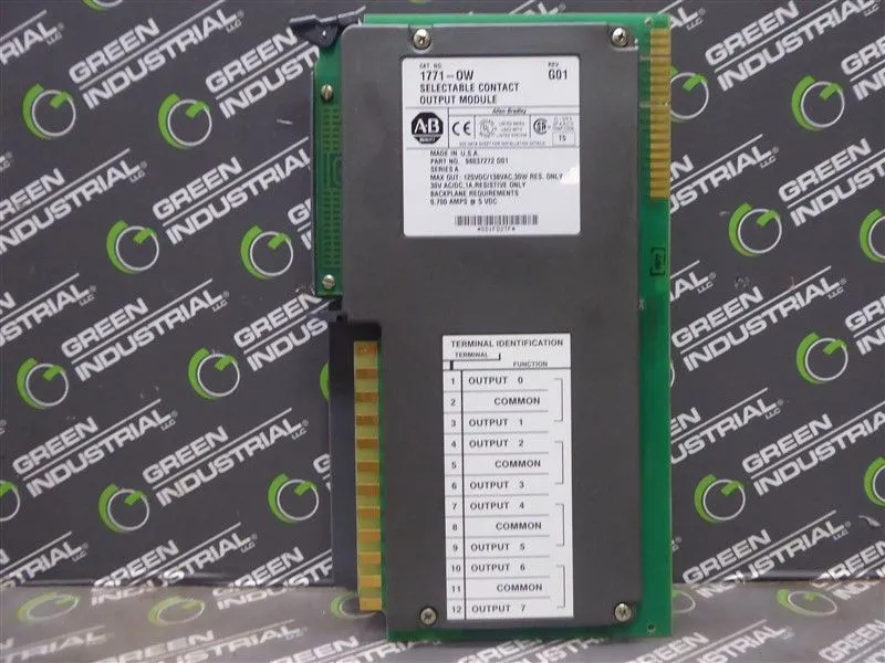 Allen Bradley 1771-OW/A PLC-5 Selectable Contact Output Module G01 no term. Used