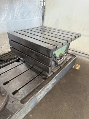 5' X 15" WEBO RADIAL ARM DRILL. STOCK # 0222126