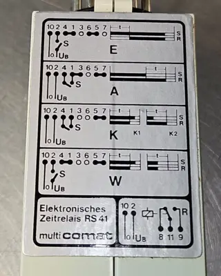 MULTI COMAT RS 41-2 Electronic Time Relay Pluggable Loc3B28