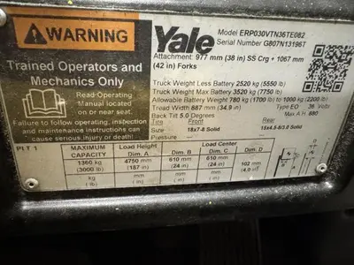 USED 2019 YALE ERP030VT
