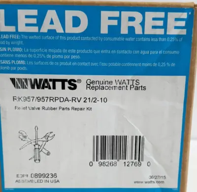 NEW WATTS RK957/957RPDA-RC4 REPLACEMENT PARTS 0899223,0899236