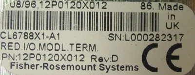 USED FISHER ROSEMOUNT CL6788X1-A1 I/O MODULE CL6788X1A1 12P0120X012 REV D