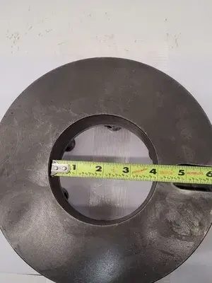 D1-6 LATHE CHUCK BACK PLATE, 6 PINS, 8.5" DIAMETER, 4" THROUGH HOLE ID