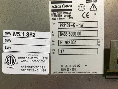 Used 2007 ATLAS COPCO PF3109GHW Automation Control (HMI) Ohio US | HGR 24 #1508201