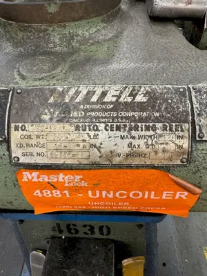 2,000 LBS X 12" LITTELL MODEL #20-12 DOUBLE END PULL OFF UNCOILER COIL REEL: STOCK #23709