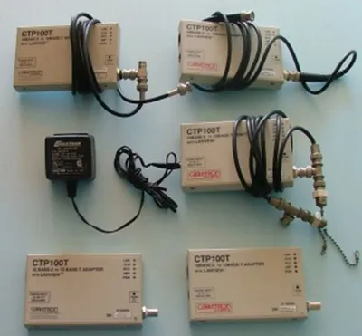 QTY. 5. CABLETRON SYSTEMS 10 BAS-2 TO 10 BASE-T AD...