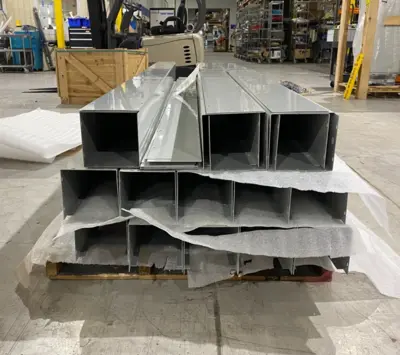 USED HOFFMAN HOFFMAN 10' WIREWAY SECTION & COVERS, 4X 6' SECT, 2X 4' SECT