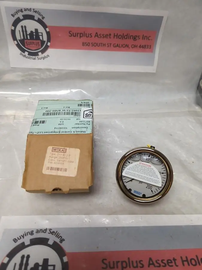 New | in-Stock WIKA 9318194 Universal Pressure Meters Ohio US | Surplus Asset Holdings #1246761
