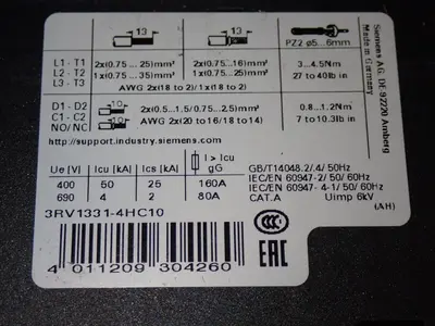New | in-Stock SIEMENS 3RV13314HC10 Starters Ohio US | HGR 24 #1187164