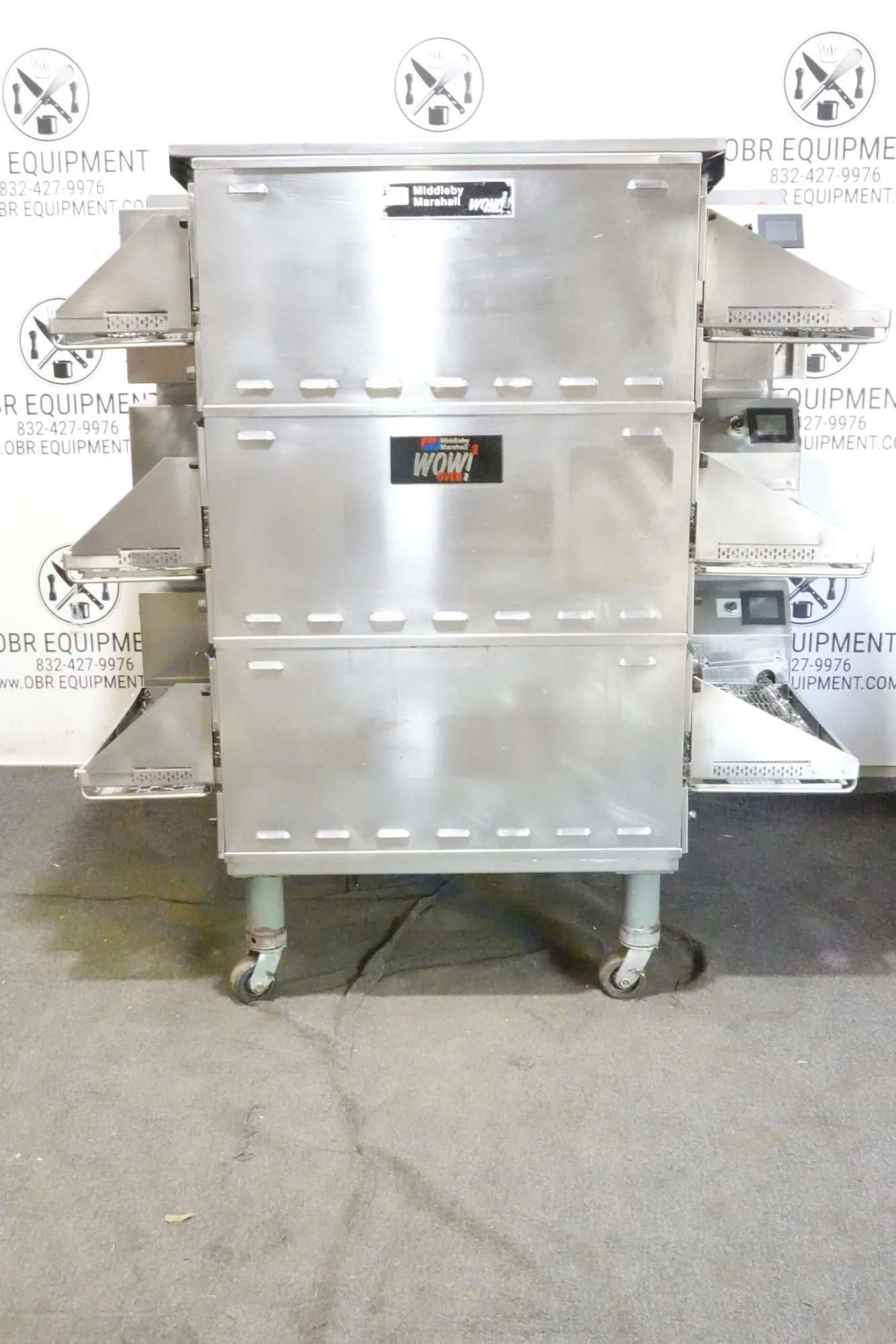 2019 MIDDLEBY MARSHALL TRIPLE STACK NATURAL GAS SPLIT BELT PIZZA CONVEYOR OVEN MODEL PS638G
