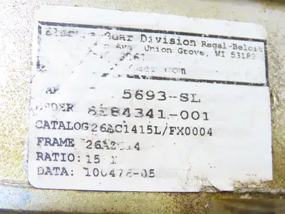 Electra Grove Gear 26AC1415L/FX0004 826 Gearbox 15:1 Ratio 116rpm 56C 140TC LH