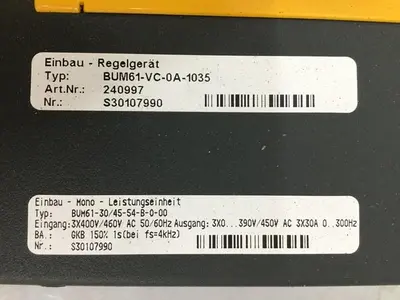 USED BAUMULLER BUM61-VC-0A-1035 / BUM61-30/45-54-B-0-00