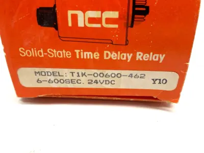 USED NCC NATIONAL CONTROLS CORP SOLID-STATE TIME DELAY RELAY 6-600SEC