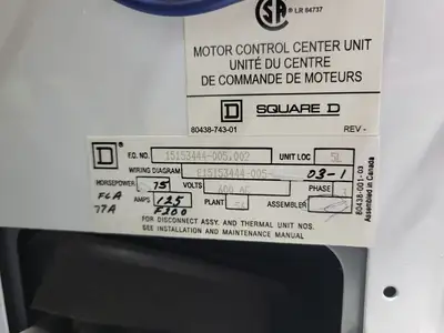 USED SQUARE D MODEL 6