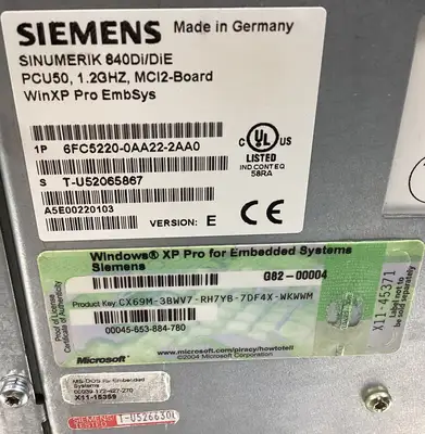 USED Siemens 6FC5258-3BX30-2AF0