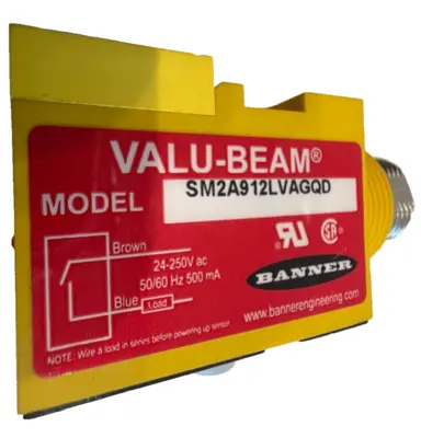 NEW BANNER ENGINEERING SM2A912LVAGQD PHOTOELECTRIC SENSOR