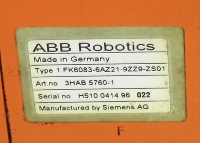 USED ABB 1FK6083-6AZ21-9ZZ9-ZS01