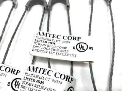 USED AMTEC CORP BUS DROP GRIP, STRAIN RELIEF BD-030 .30-.43 DIA.