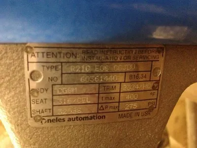 Neles Jamesbury 6"-150 V-Ball Control Valve