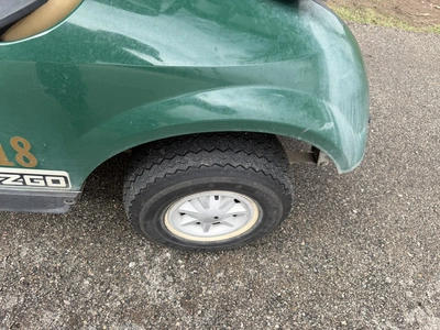 (1) 2015 E-Z-Go golf cart with a Kawasaki gas engine, does not include Club canopy, includes ball wa...