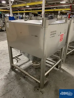 USED GEA 1,350 Liter GEA Buck Systems Tote, model 13373-A02
