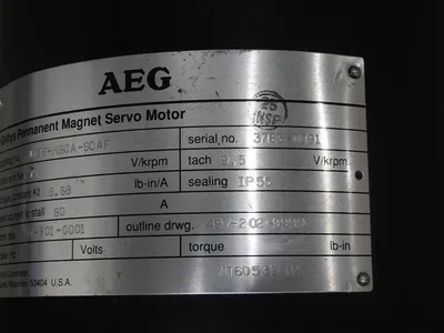 AEG M139-H60A-90AF Gettys Perm Magnet Servo Motor 9.5V/krpm tach Used