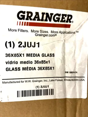 USED GRAINGER AIR FILTER ROLL 36" X 85' X1"