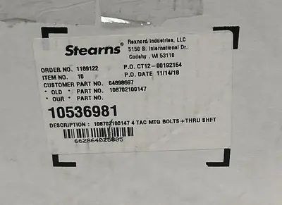 USED STEARNS 108702100147