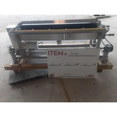 Used 1/2HP Motorized Sanitary Conveyor Belt Washing System - 54"W