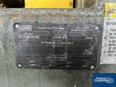 USED Fluid Air Fluid Air Fluid Bed Dryer, Model 0500, S/S