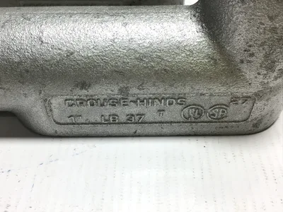Crouse-Hinds LB 37 Condulet Iron Body 1 in Conduit Fitting Max 3 Wire No.4 (Lot of 2)
