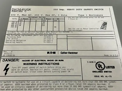 USED EATON DH364UGK