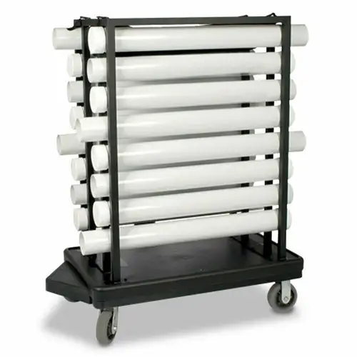 Forbes Industries Transport Cart for Stanchions - 50"L x 25"W x 57"H, Steel (2799)