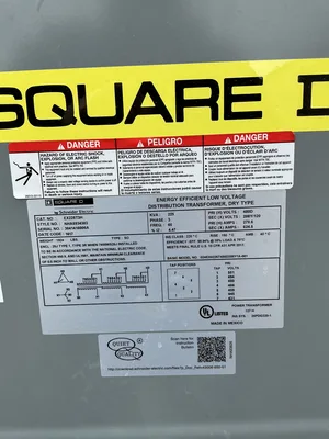 Square D EX225T3H 225 KVA 3-Phase Transformer