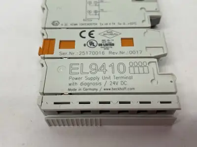 Used Beckhoff EtherCAT Terminal, power supply for E-bus, 24 V DC, 2 A PLC Power Supplies Michigan US | Maverick Industrial Sales #1401968