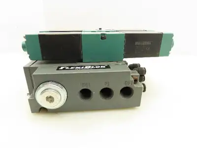 Numatics MK15 Pneumatic Solenoid Valve 3-Pos 24VDC Flexiblock 3-Station Manifold