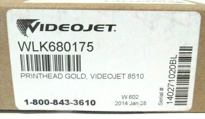 NEW VIDEO JET WLK680175 PRINTHEAD GOLD VIDEOJET 8510
